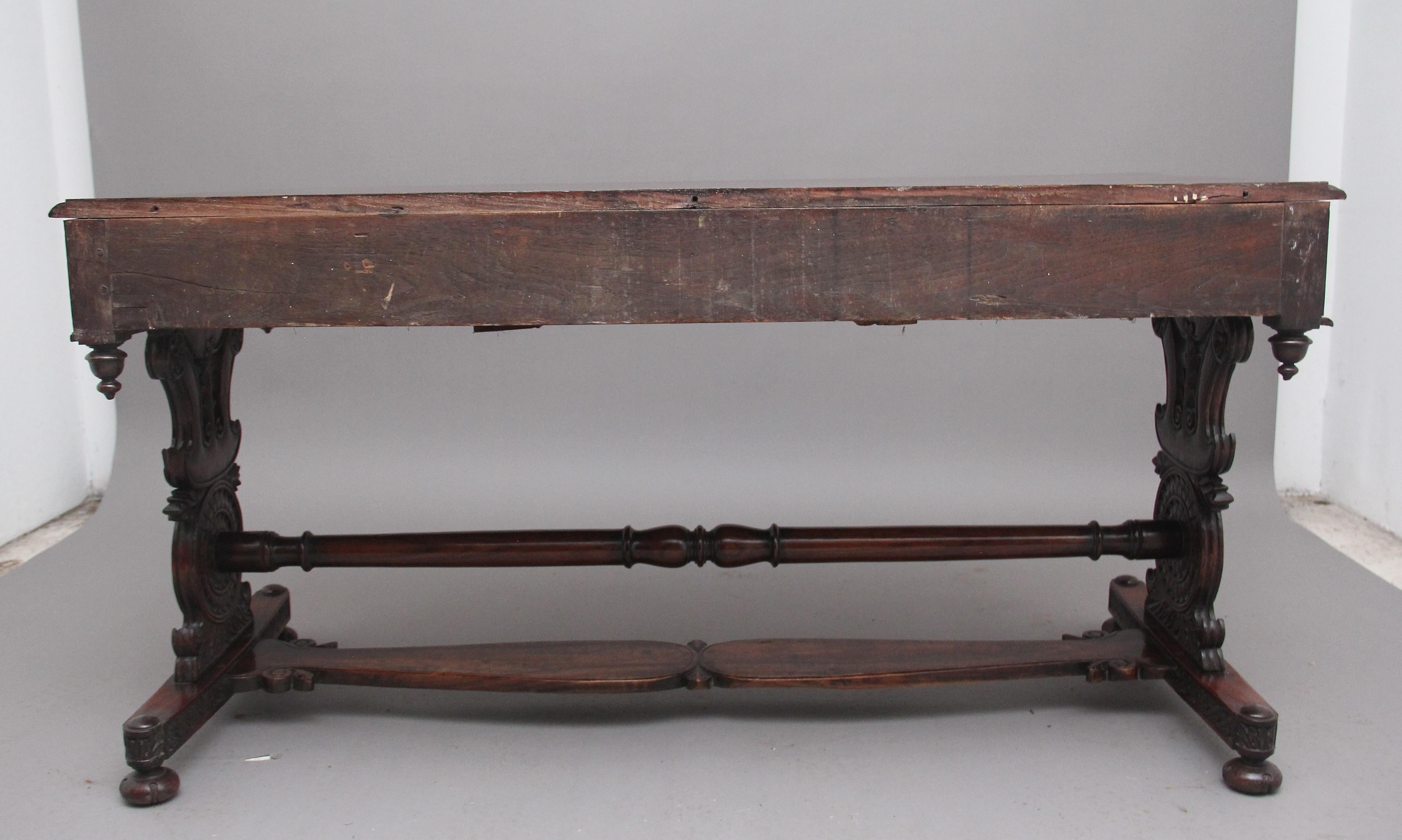 Early 19th Century Anglo-Indian Teak Consul Table 4