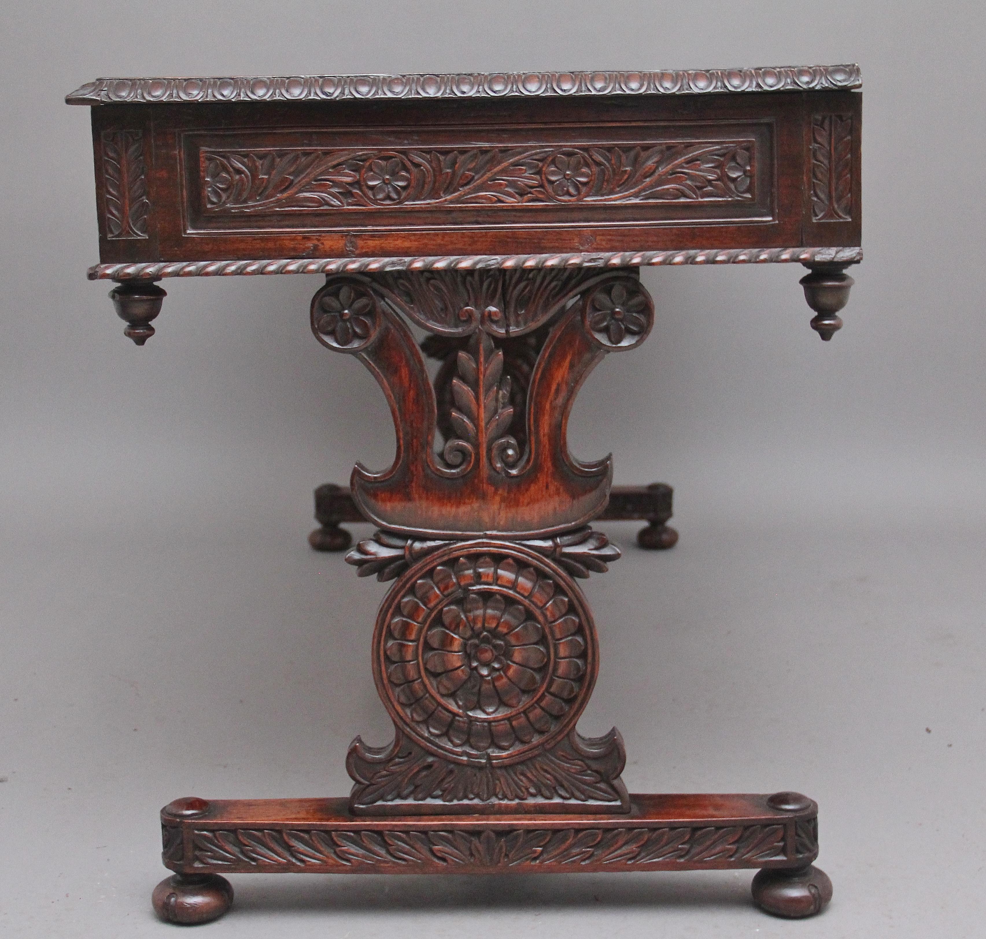 Early 19th Century Anglo-Indian Teak Consul Table 5