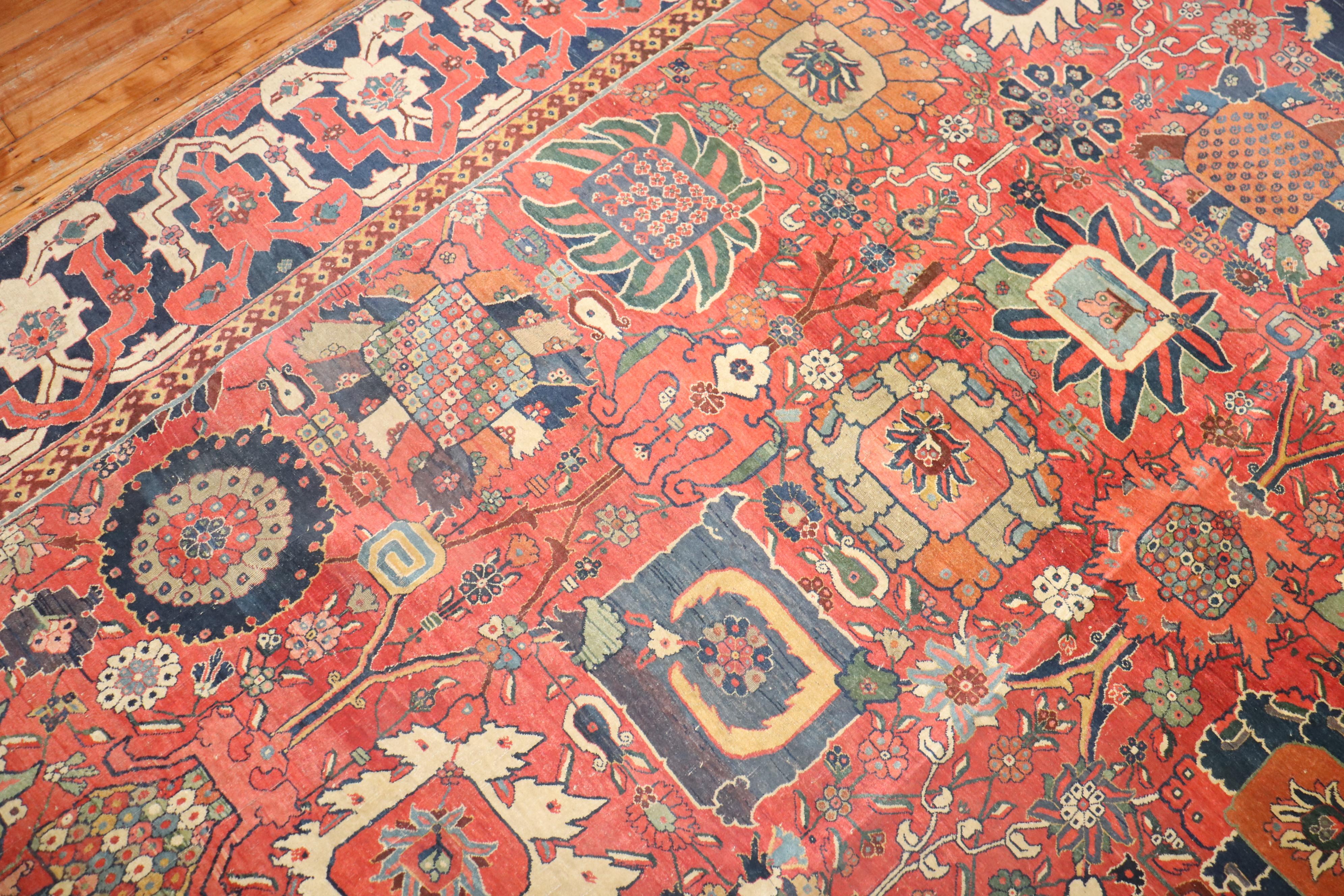 Early 19th Century Antique Bidjar Carpet For Sale 1