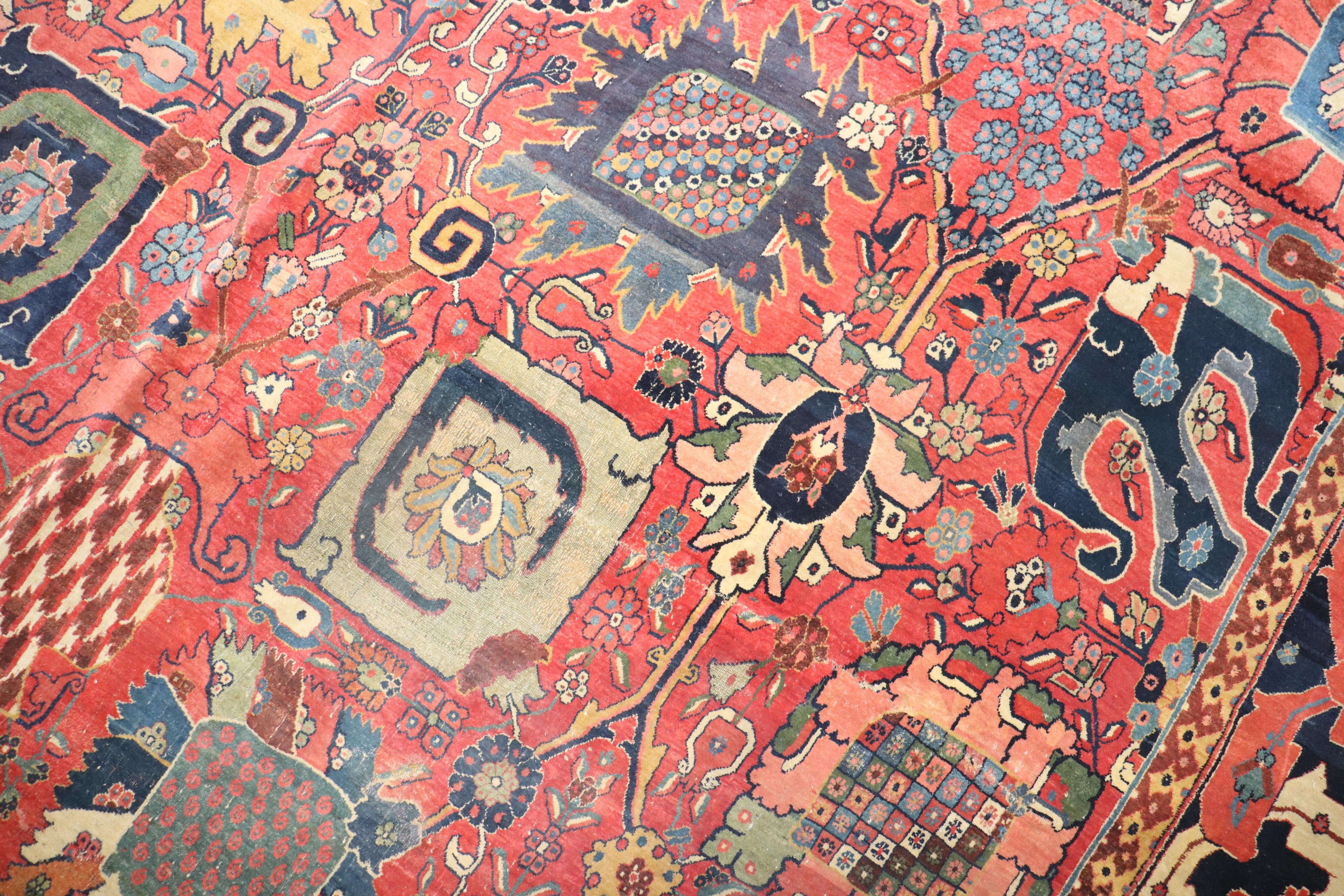 Early 19th Century Antique Bidjar Carpet For Sale 2