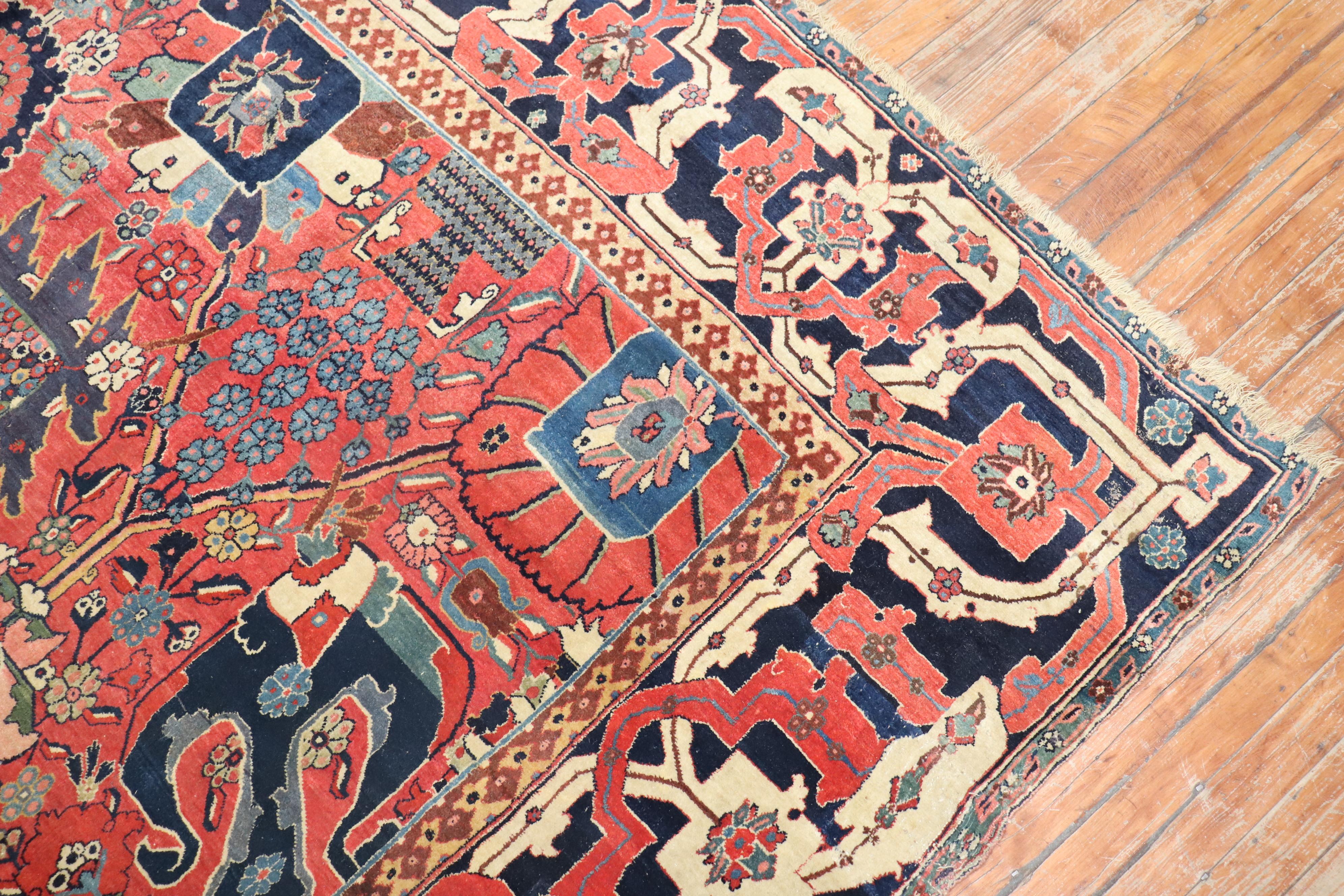 Early 19th Century Antique Bidjar Carpet For Sale 3