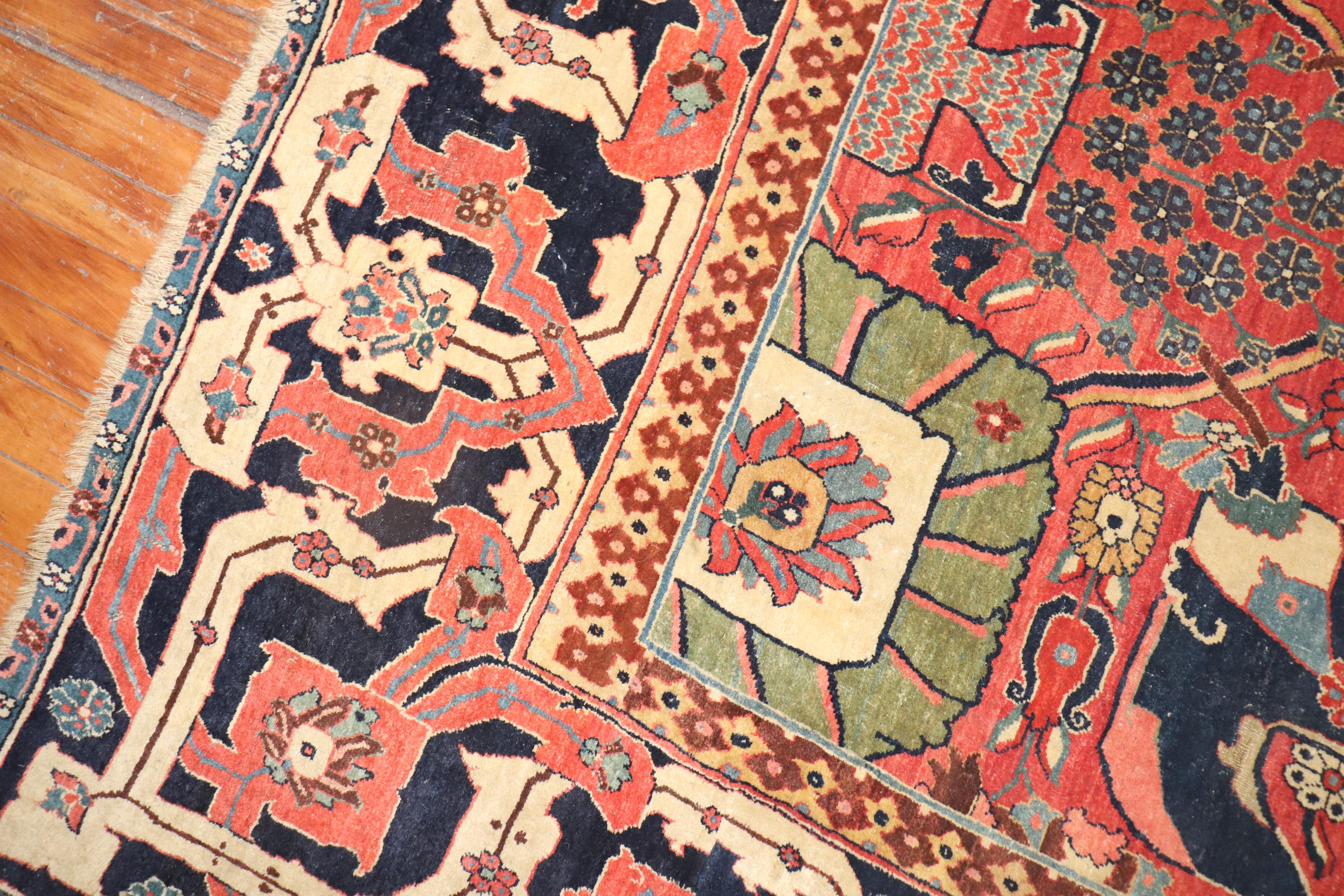 Early 19th Century Antique Bidjar Carpet For Sale 7