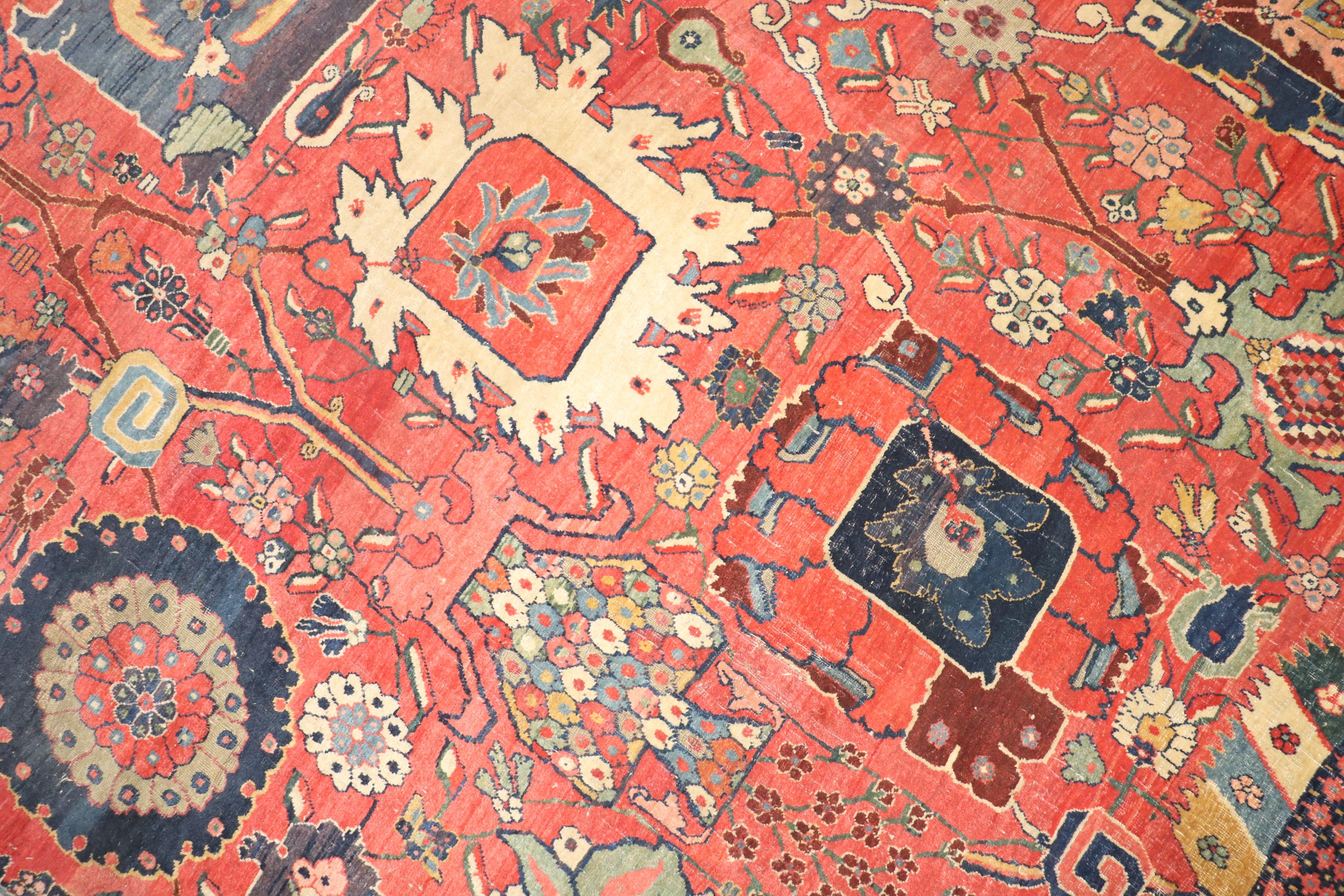 Early 19th Century Antique Bidjar Carpet For Sale 9