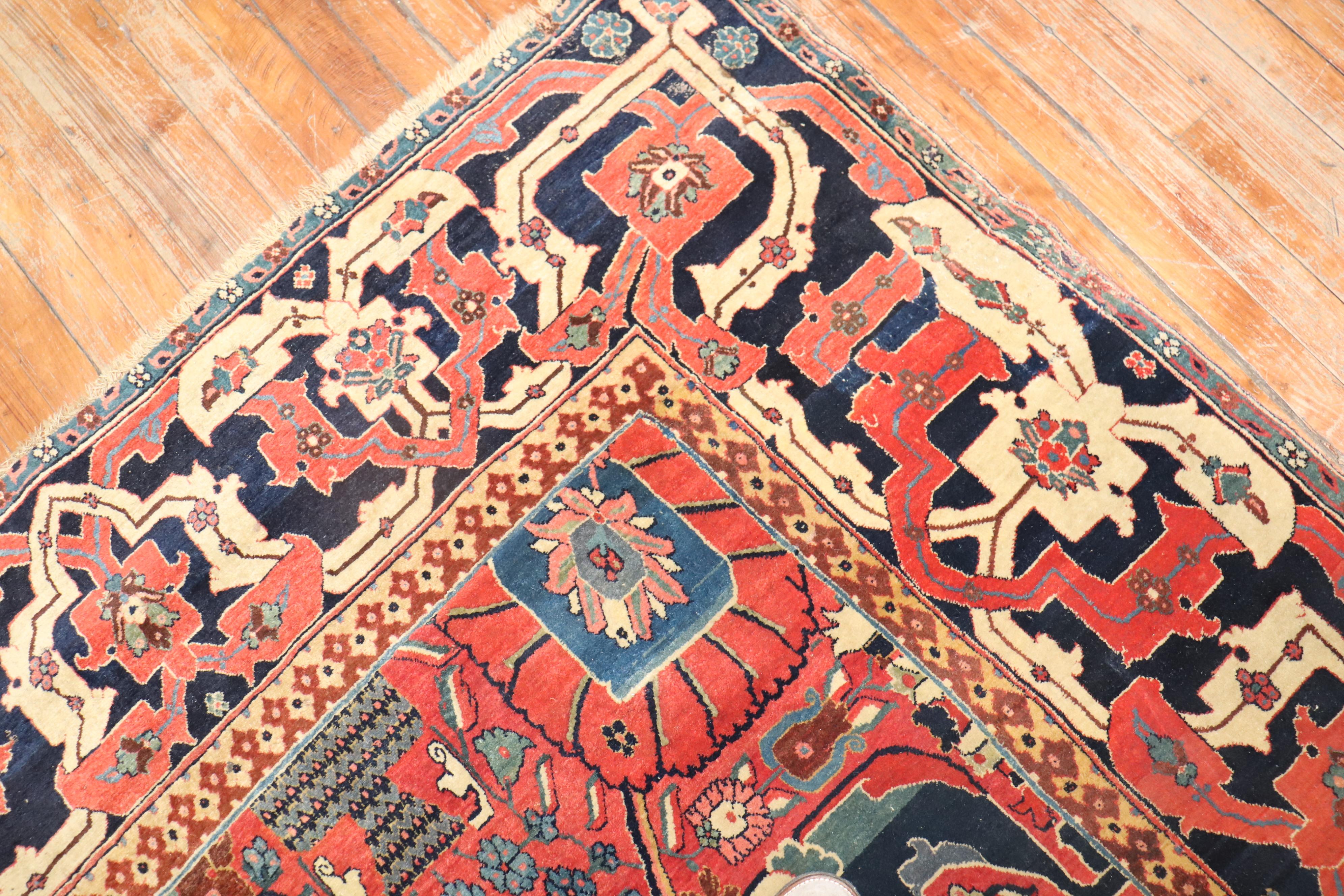 Early 19th Century Antique Bidjar Carpet For Sale 11