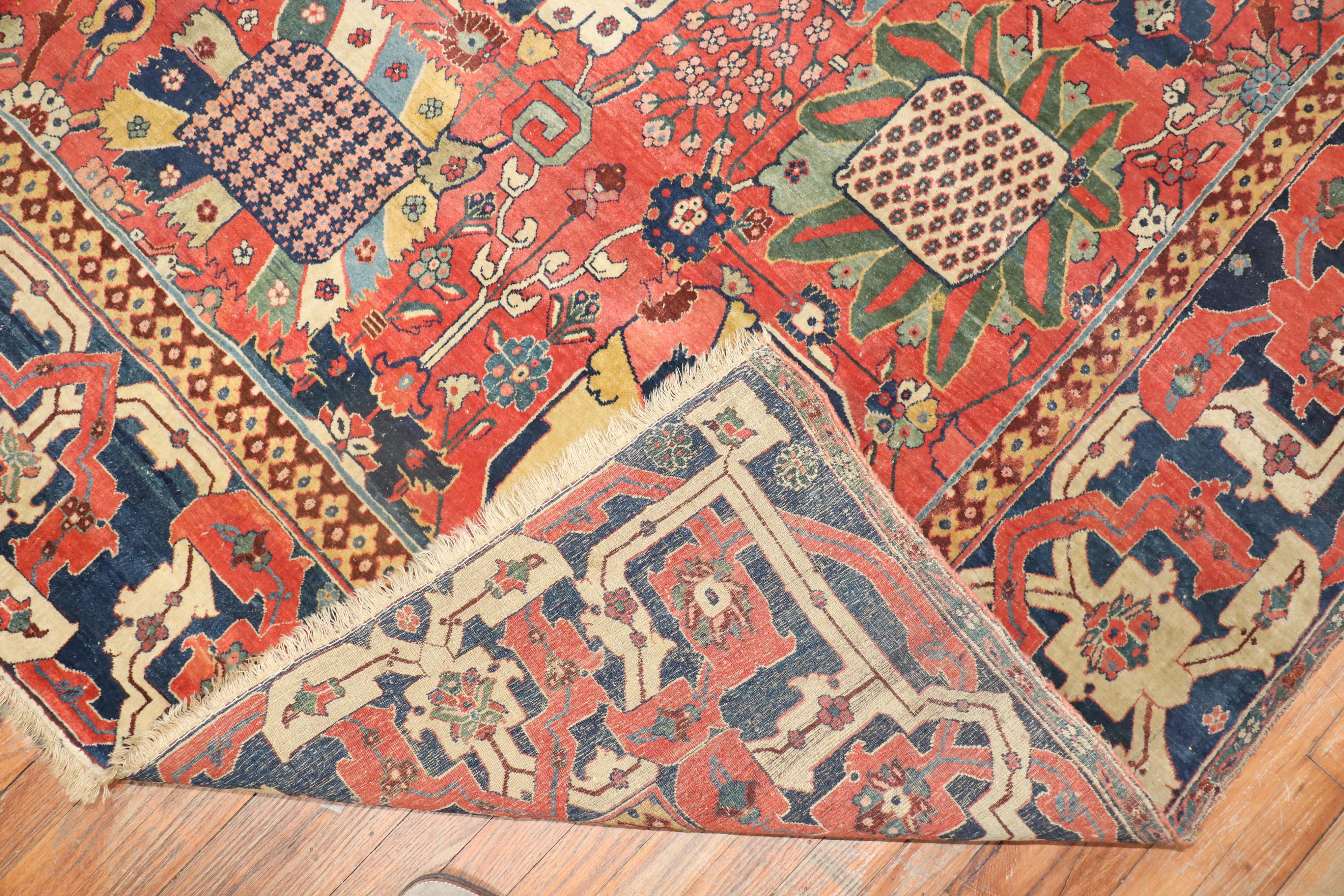 Wool Early 19th Century Antique Bidjar Carpet For Sale