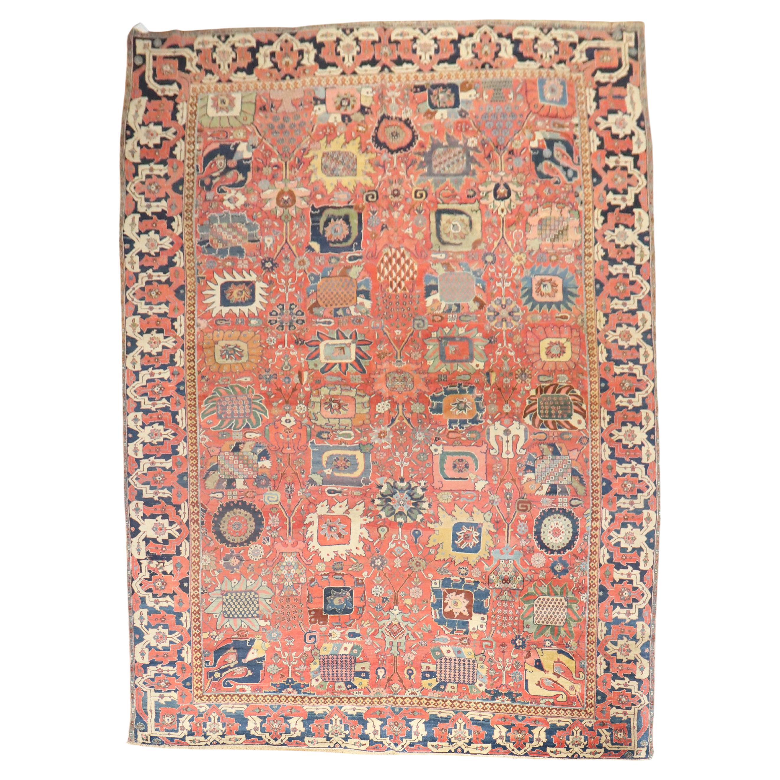 Early 19th Century Antique Bidjar Carpet For Sale