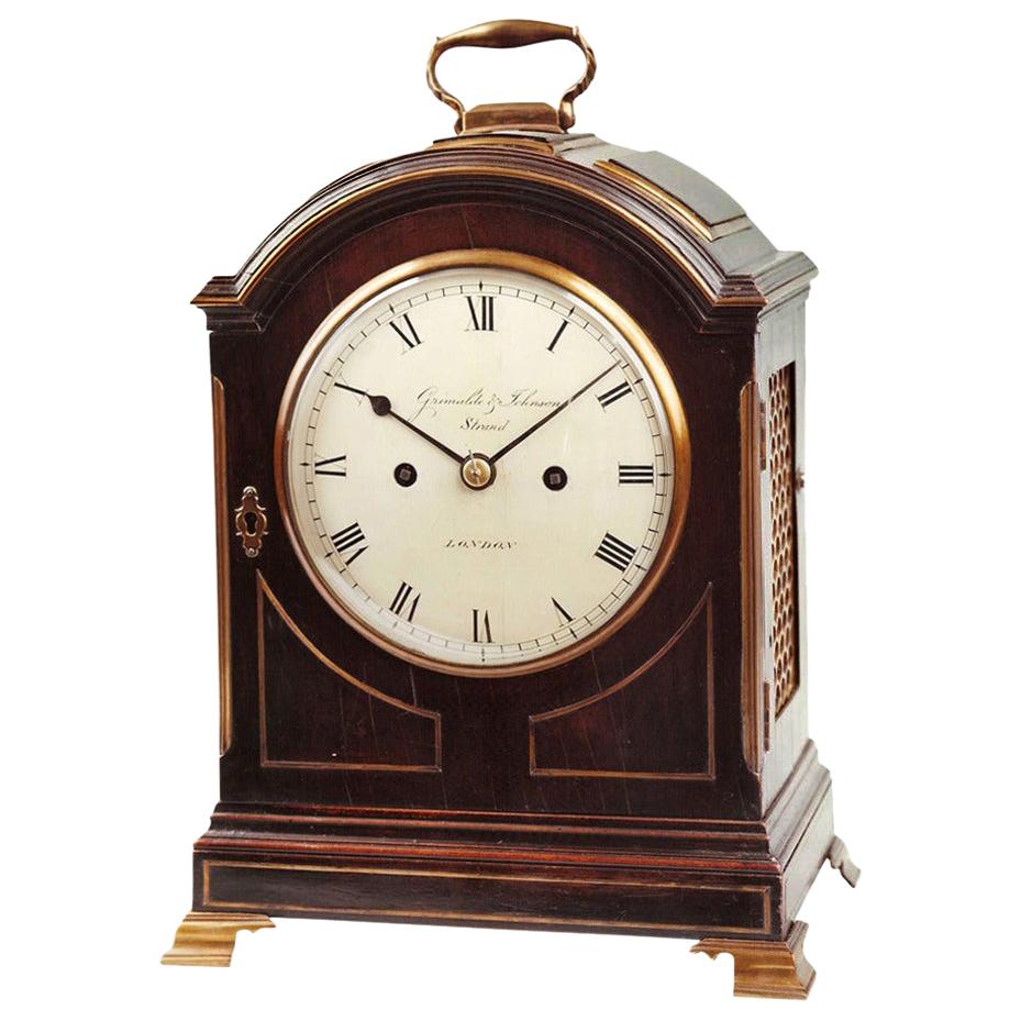 Early 19th Century Antique Bracket Clock by Grimalde & Johnson of London