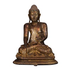 Buda de Mandalay de bronce antiguo, de Birmania, de principios del siglo XIX