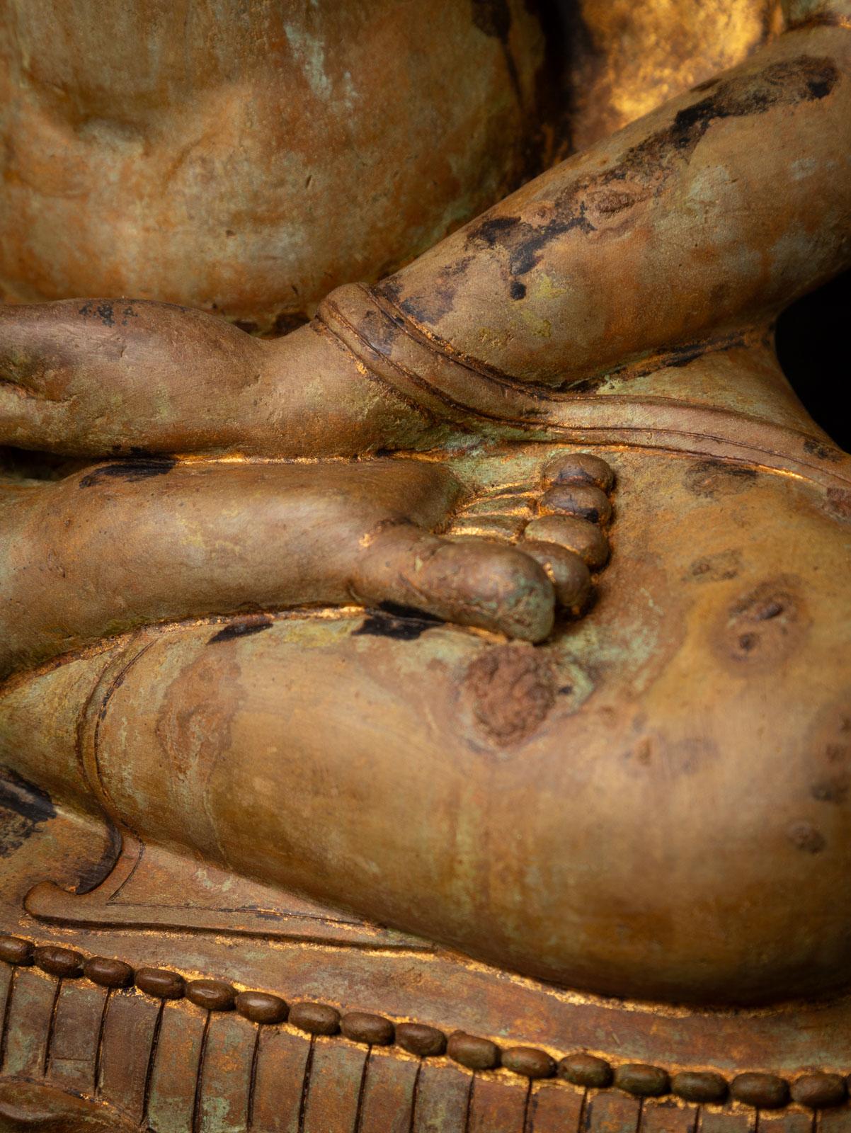 Début du 19e siècle Bouddha thaïlandais Chiang Saen en bronze ancien de Thaïlande en vente 6