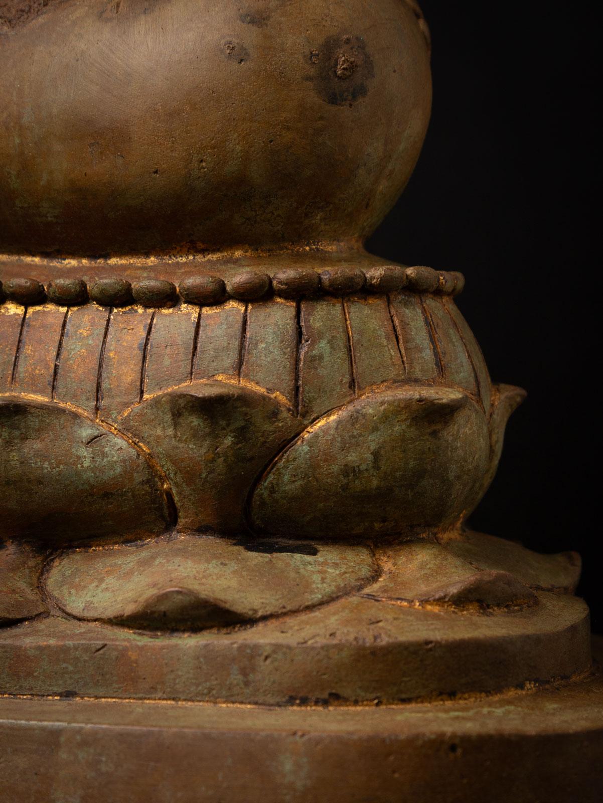 Antiker thailändischer Chiang Saen-Buddha aus Bronze aus Thailand aus dem frühen 19. Jahrhundert im Angebot 9