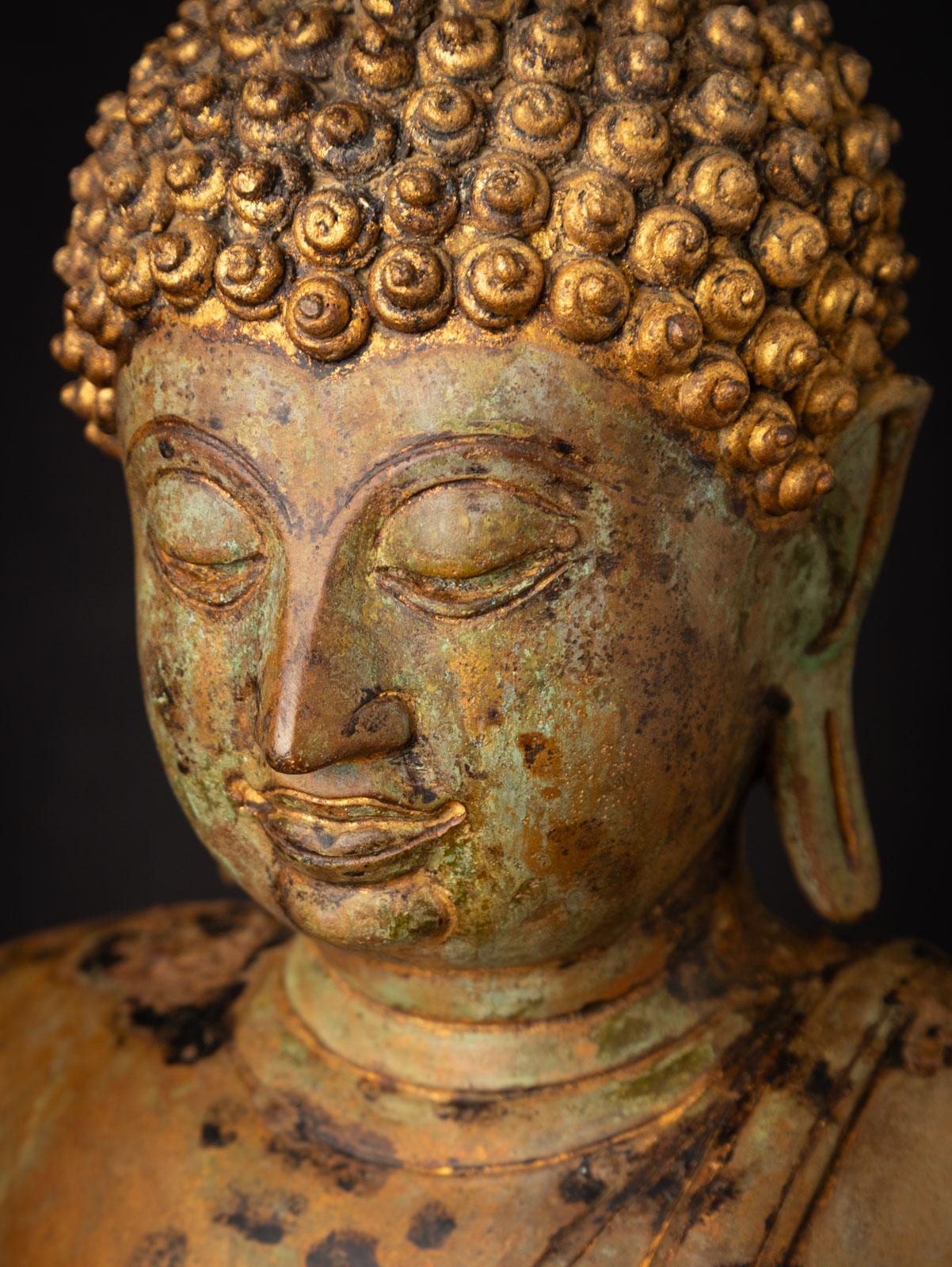 Début du 19e siècle Bouddha thaïlandais Chiang Saen en bronze ancien de Thaïlande en vente 11