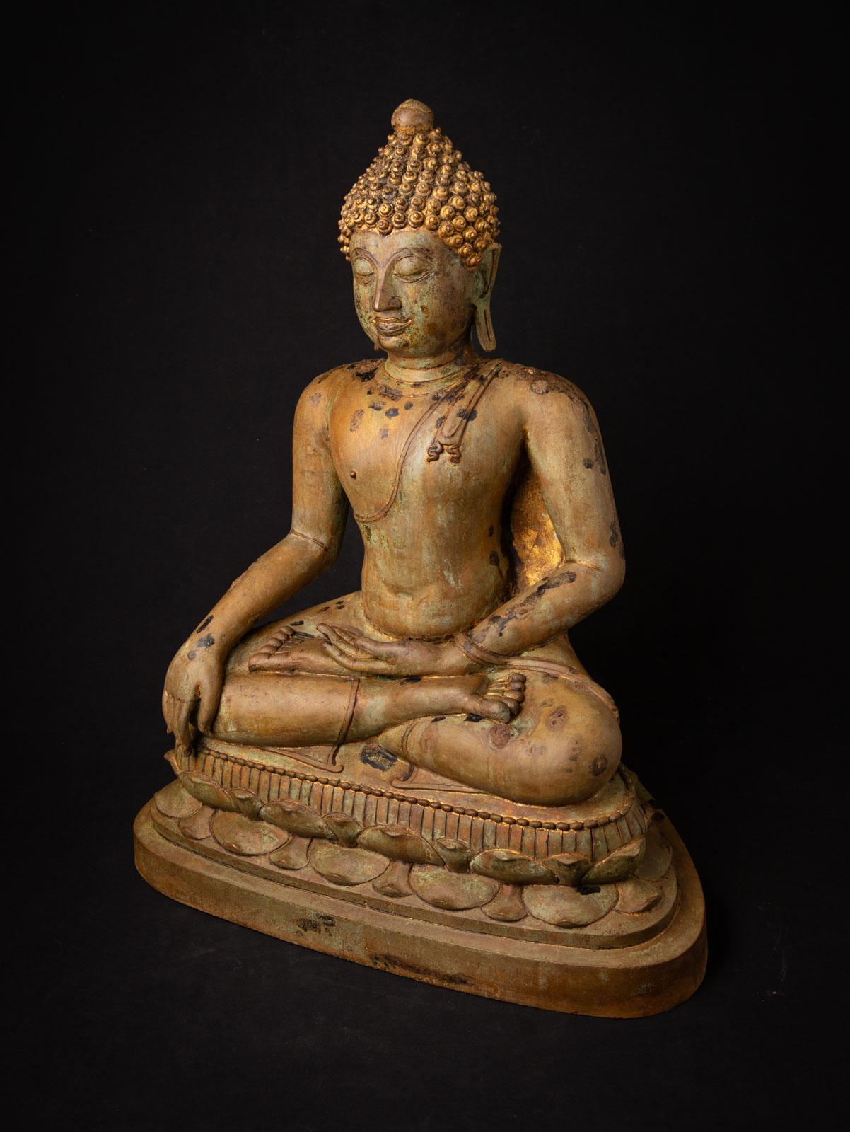 Antiker thailändischer Chiang Saen-Buddha aus Bronze aus Thailand aus dem frühen 19. Jahrhundert im Angebot 2