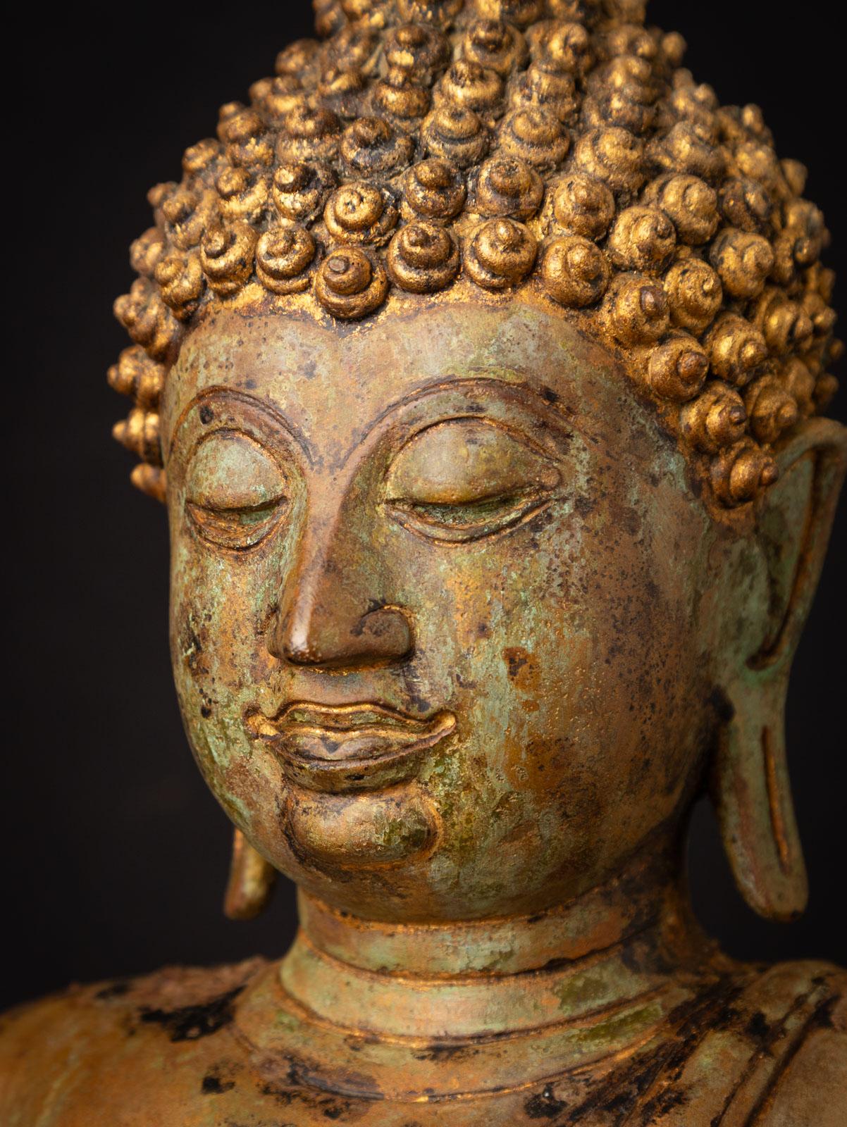 Début du 19e siècle Bouddha thaïlandais Chiang Saen en bronze ancien de Thaïlande en vente 2