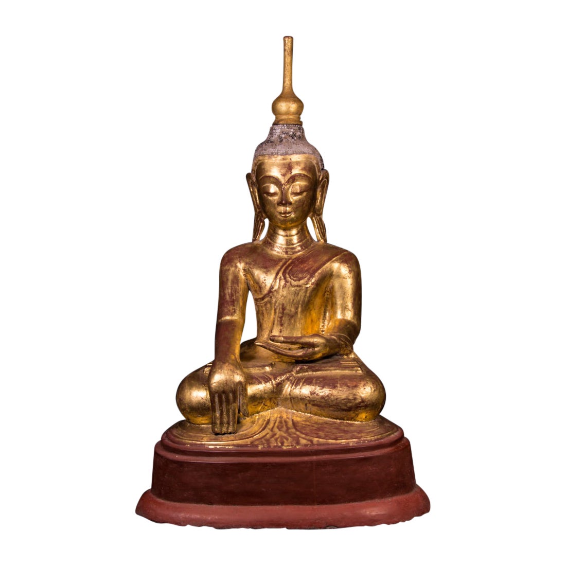 Statua antica di Buddha birmana risalente all’inizio del XIX secolo, proveniente dalla Birmania in vendita