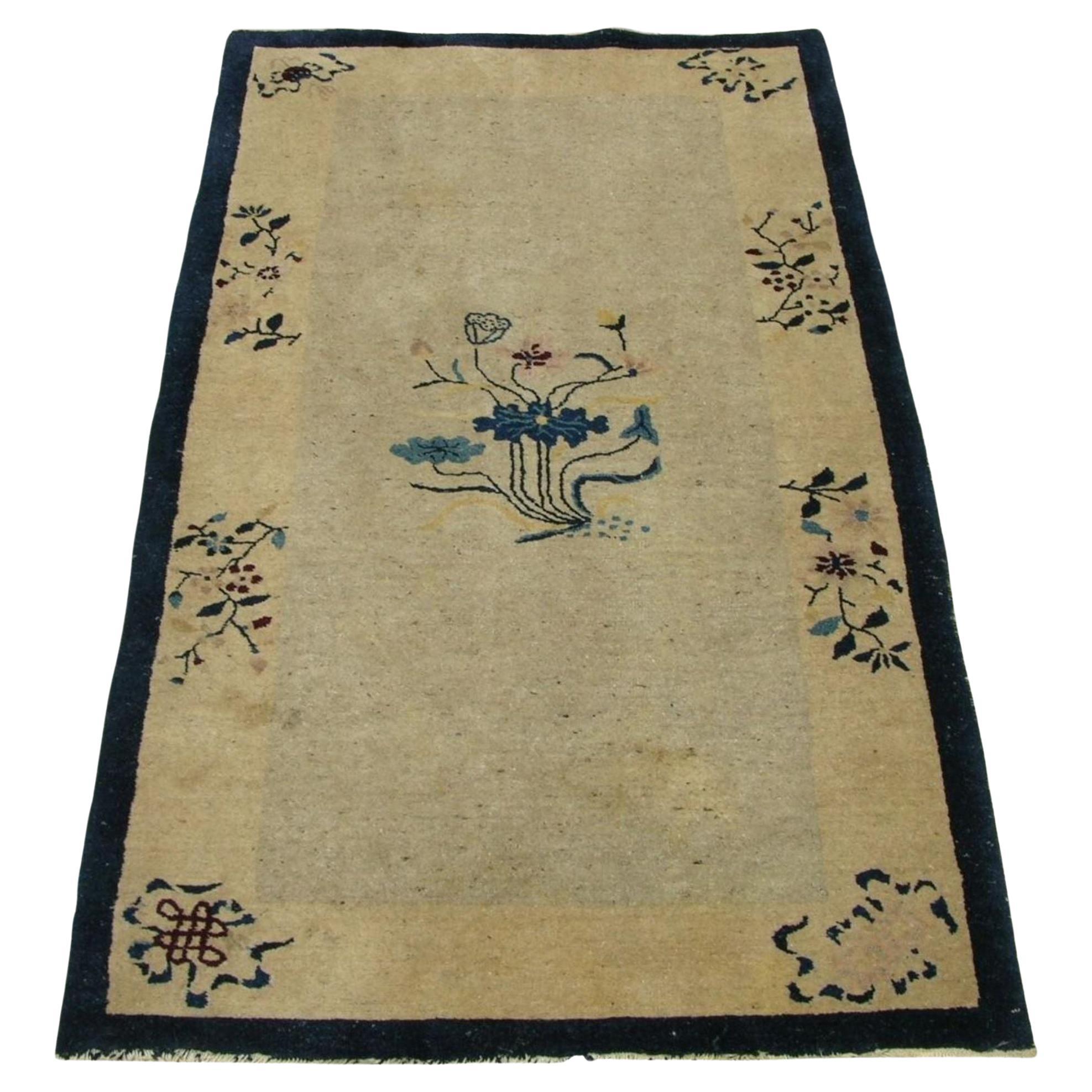 Early-19th Century Antique Chinese Small Rug - 5'10'' X 3'3'' For Sale