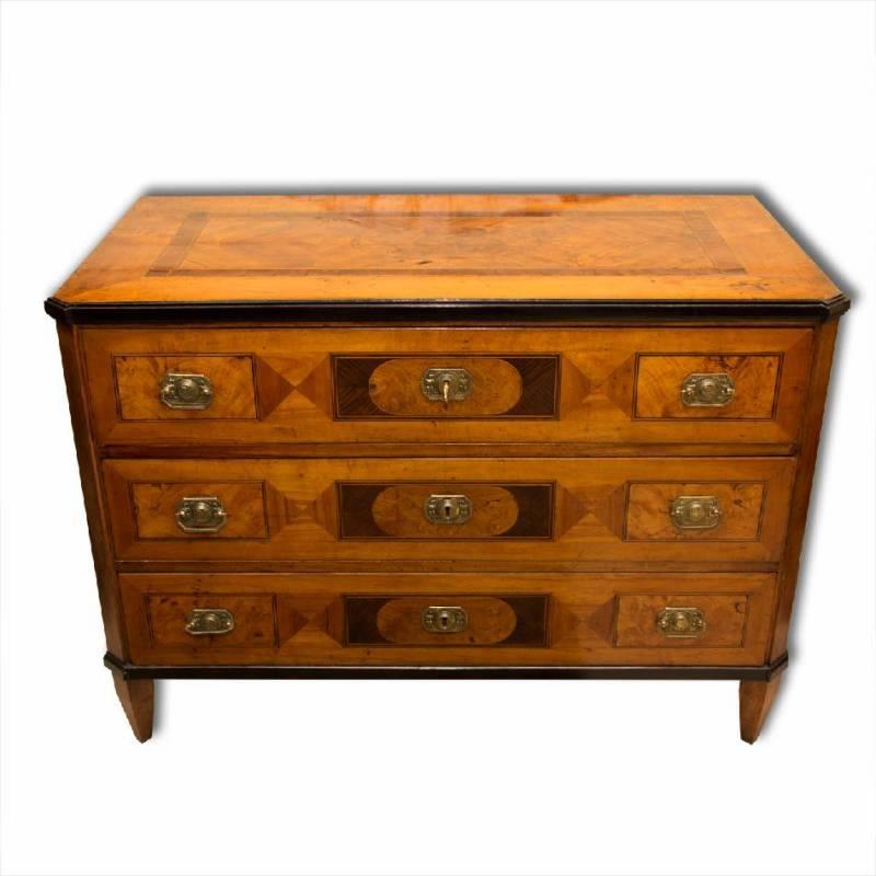 German Early 19th Century Antique Classicist Chest of Drawers, circa 1800