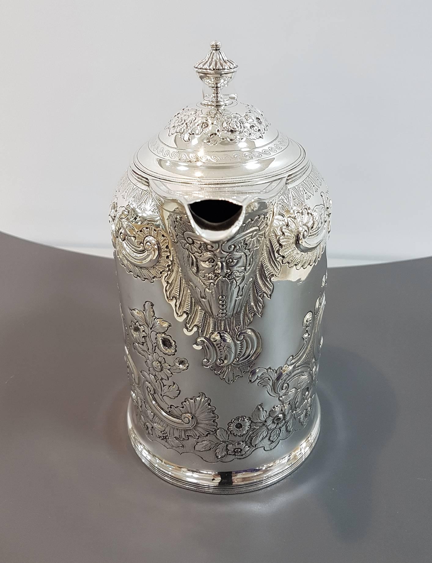 Early 19th Century Antique English Sterling Silver Hot Water Jug, London, 1809 9