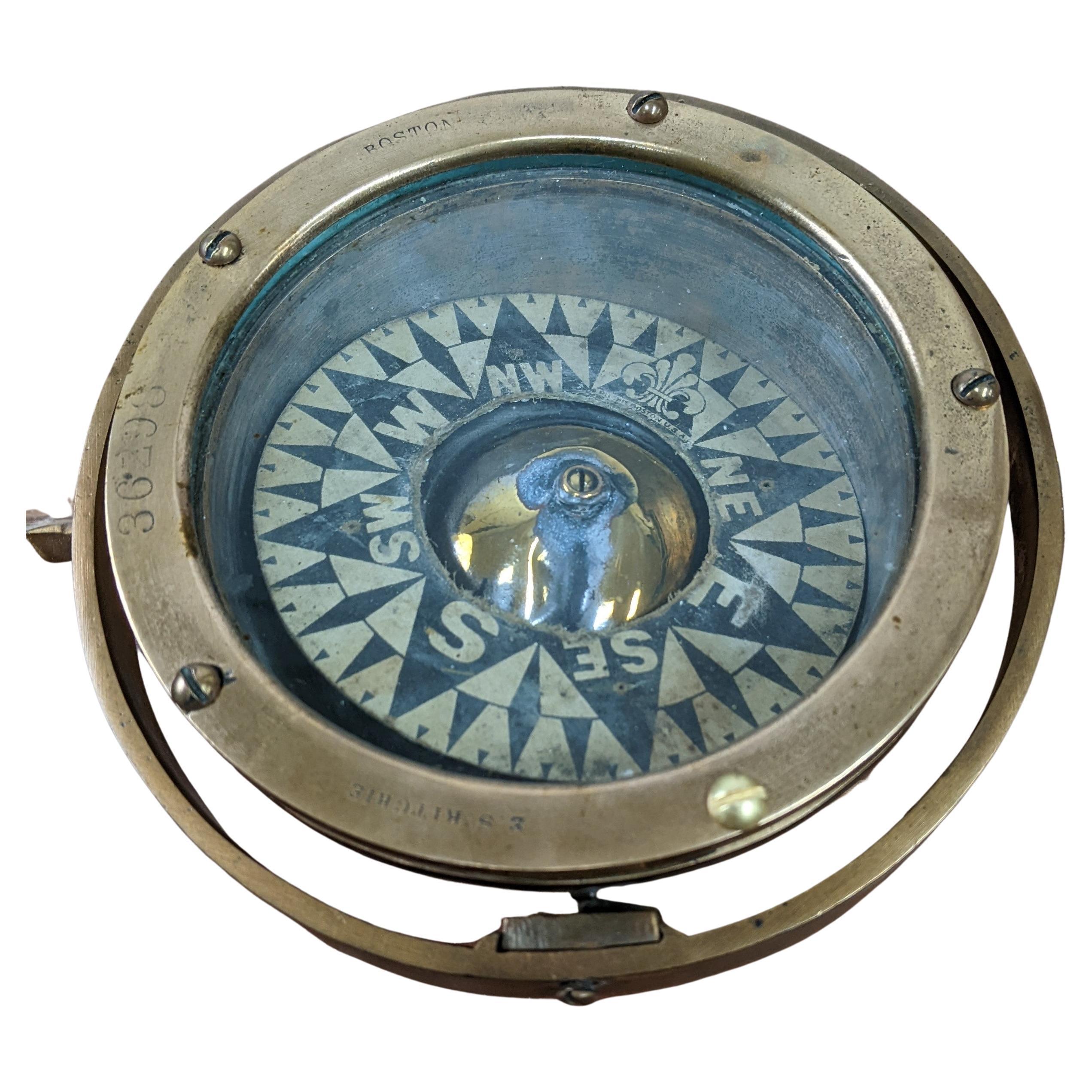 Introducing the Antique E.S. Ritchie Brass Compass from the early 1900s to 1920s. This piece of history has been accurately dated by examining its serial number and comparing it to other Ritchie compasses found on trustworthy sites. Our research has