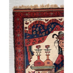 Early 19th Century Antique Figural Pictorial Baloutch Rug 4'11'' X 3'0''