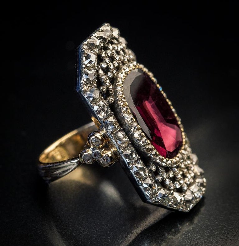 Early 19th Century Antique Diamond Openwork Ring at 1stDibs