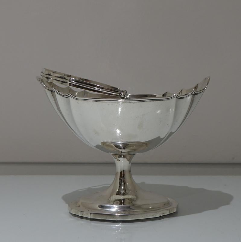 Early 19th Century Antique George III Irish Britannia Silver Sugar Basket Dublin For Sale 1