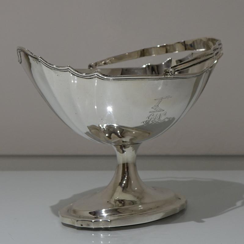 Early 19th Century Antique George III Irish Britannia Silver Sugar Basket Dublin For Sale 2