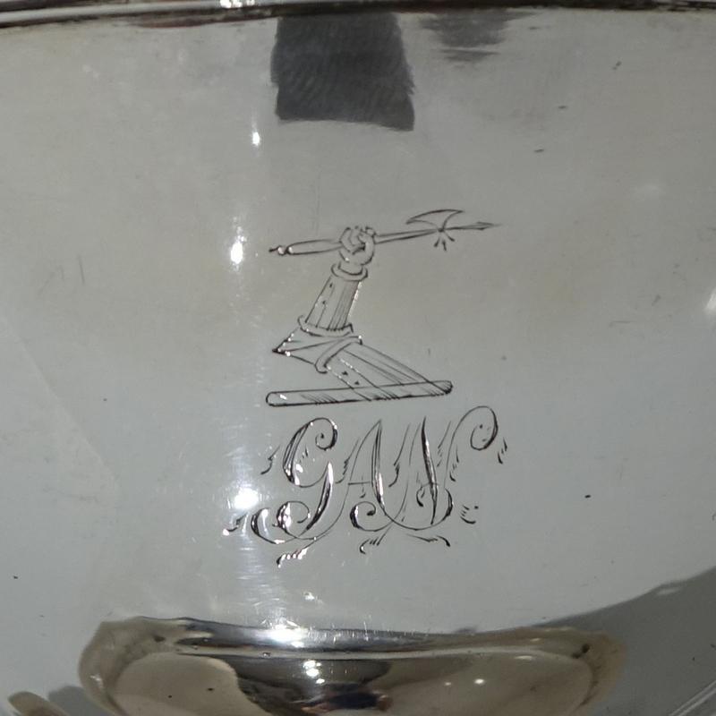 Early 19th Century Antique George III Irish Britannia Silver Sugar Basket Dublin For Sale 5