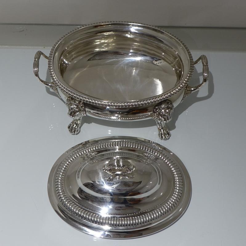 Early 19th Century Antique George III Sterling Silver Soup Tureen London 1809 4