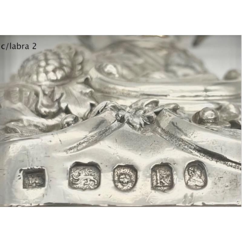 Antike George IV.-Silberkandelaber-Paar Gusseisen-Kandelaber, frühes 19. Jahrhundert, London 1825, Paar. im Angebot 9