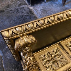 Early 19th Century Antique Gilded Hand-Carved Wood Italian Wall Shelf