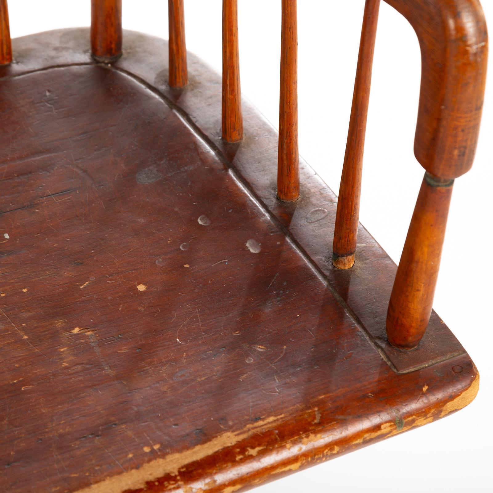 American Colonial Early 19th Century Antique Historic Windsor Pine Deacons Long Bench