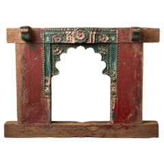 Antike indische Holztafel aus Indien aus dem frühen 19. Jahrhundert
