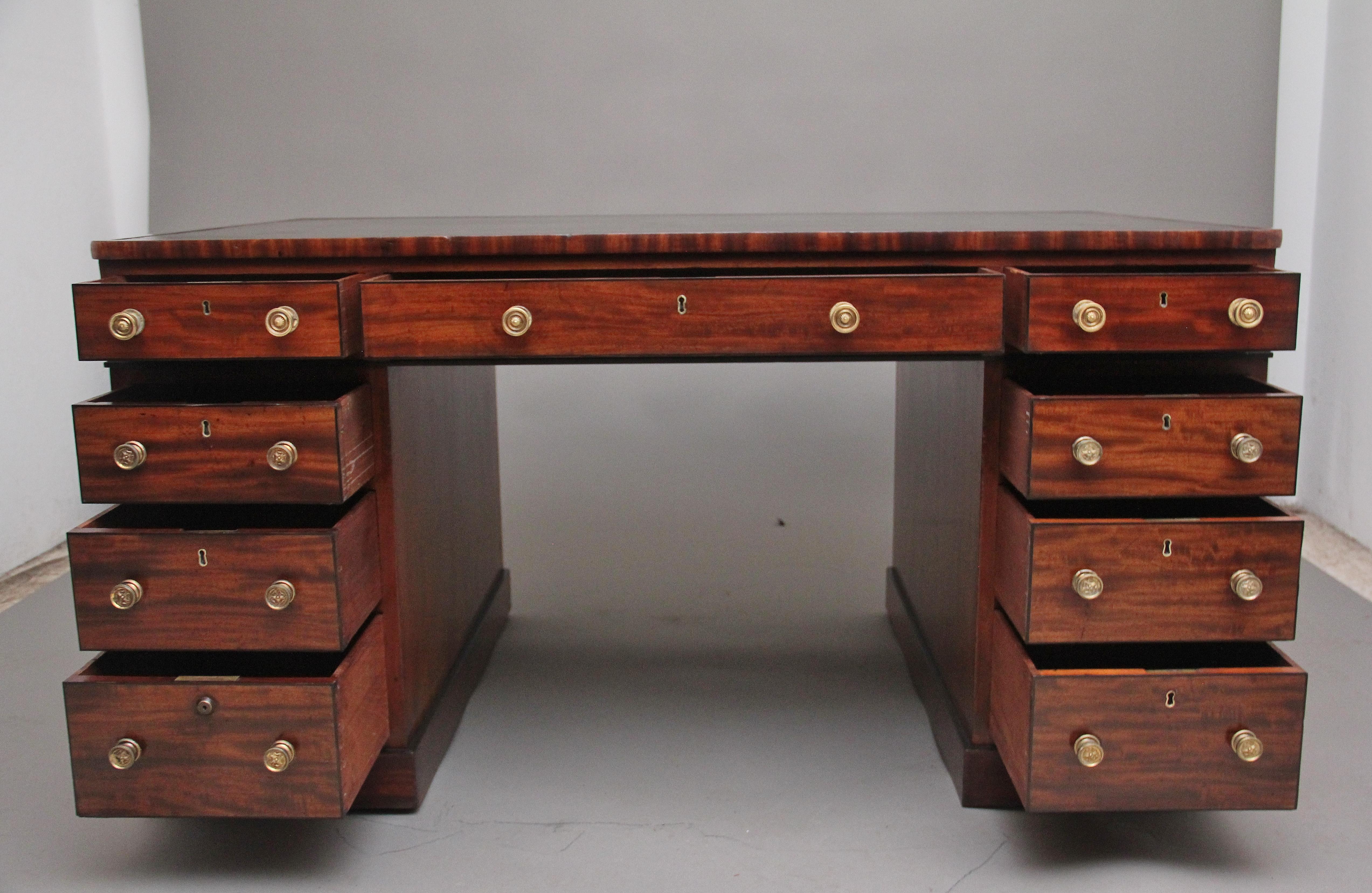 Early 19th Century Antique Mahogany Partners Desk 10