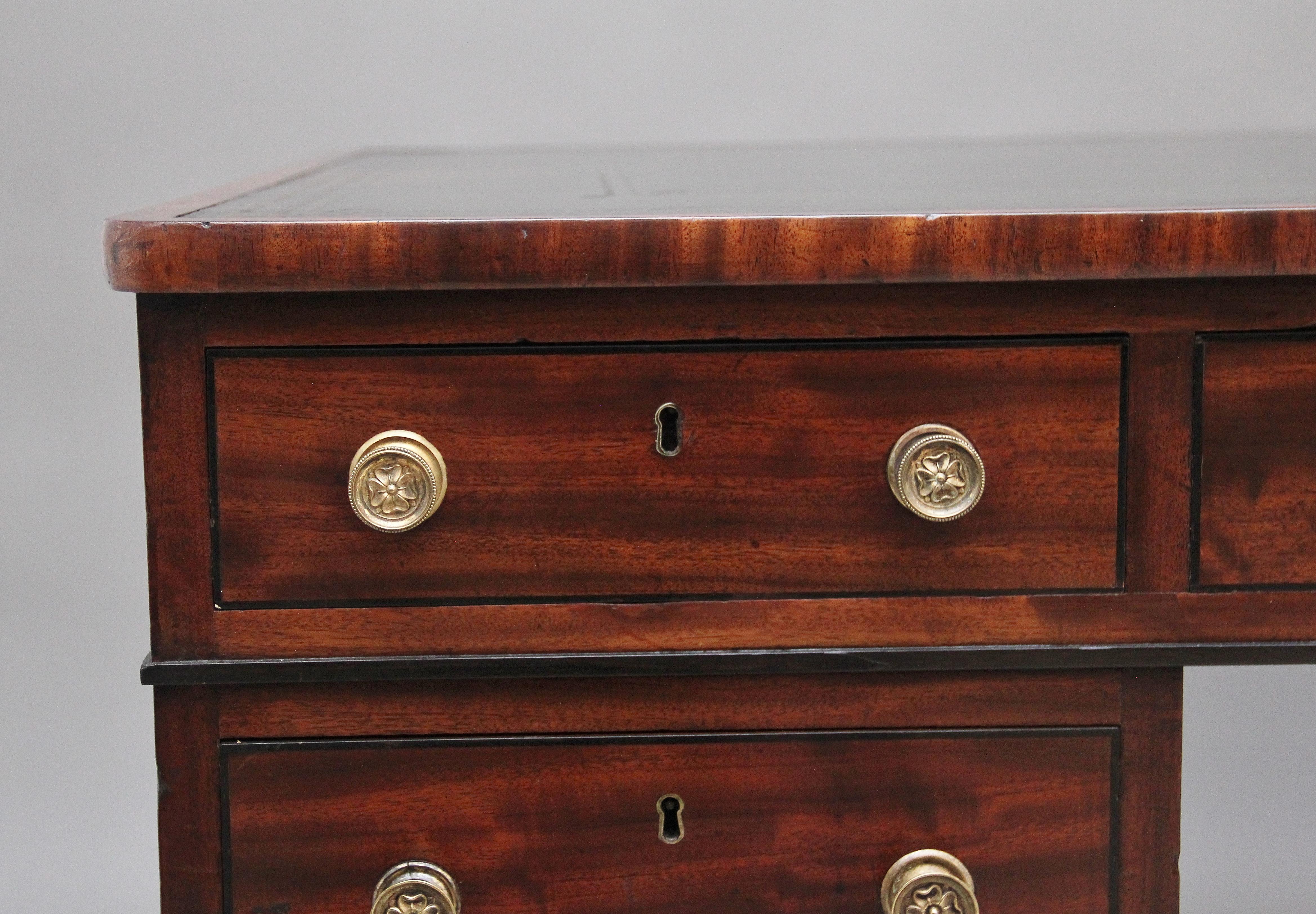 Early 19th Century Antique Mahogany Partners Desk 4