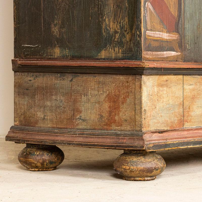 Armoire d'origine peinte du début du XIXe siècle en bois flotté, Allemagne en vente 7