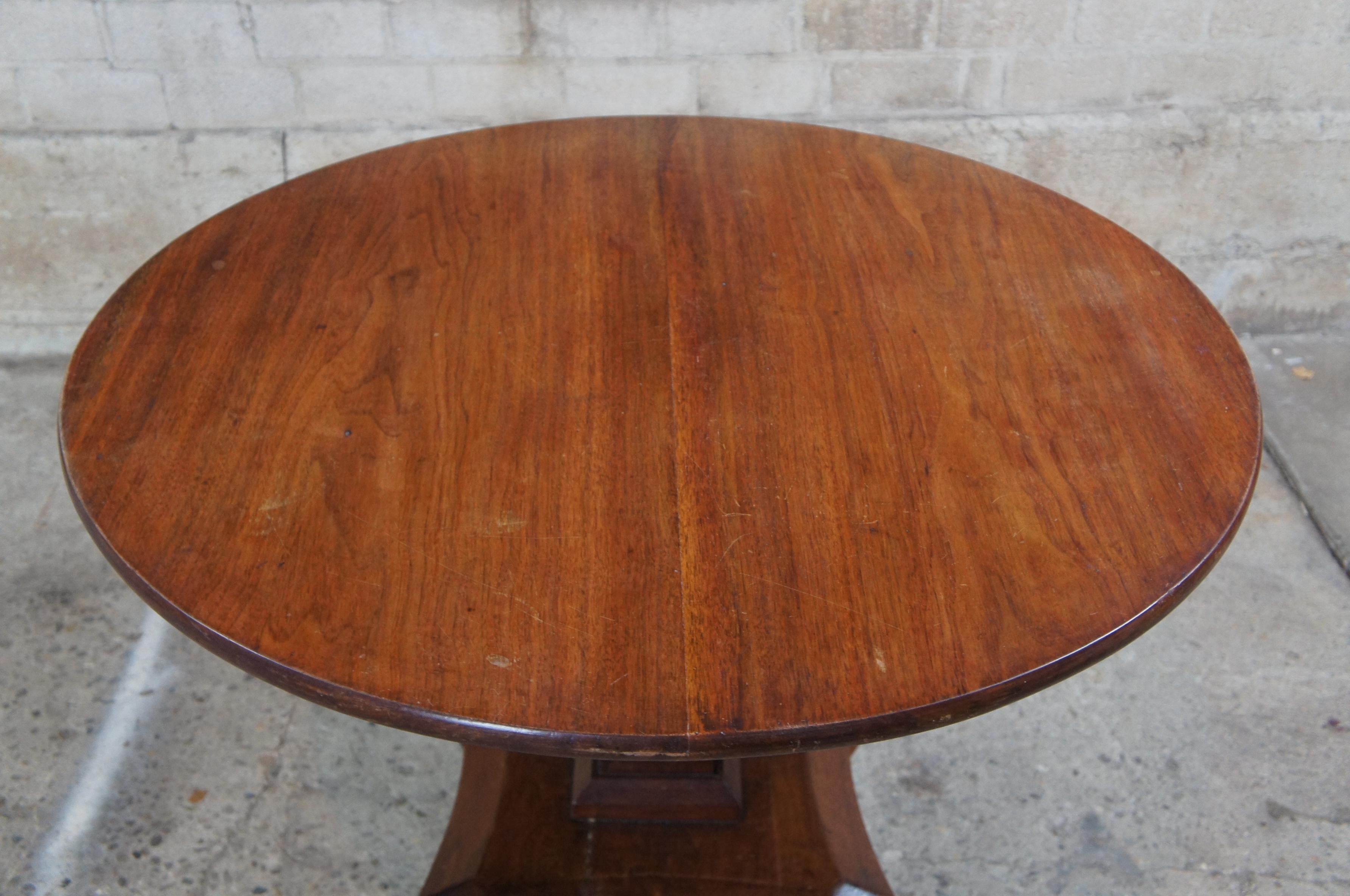 Early 19th Century Antique Regency Solid Mahogany Tilt-Top Round Tea Table 7