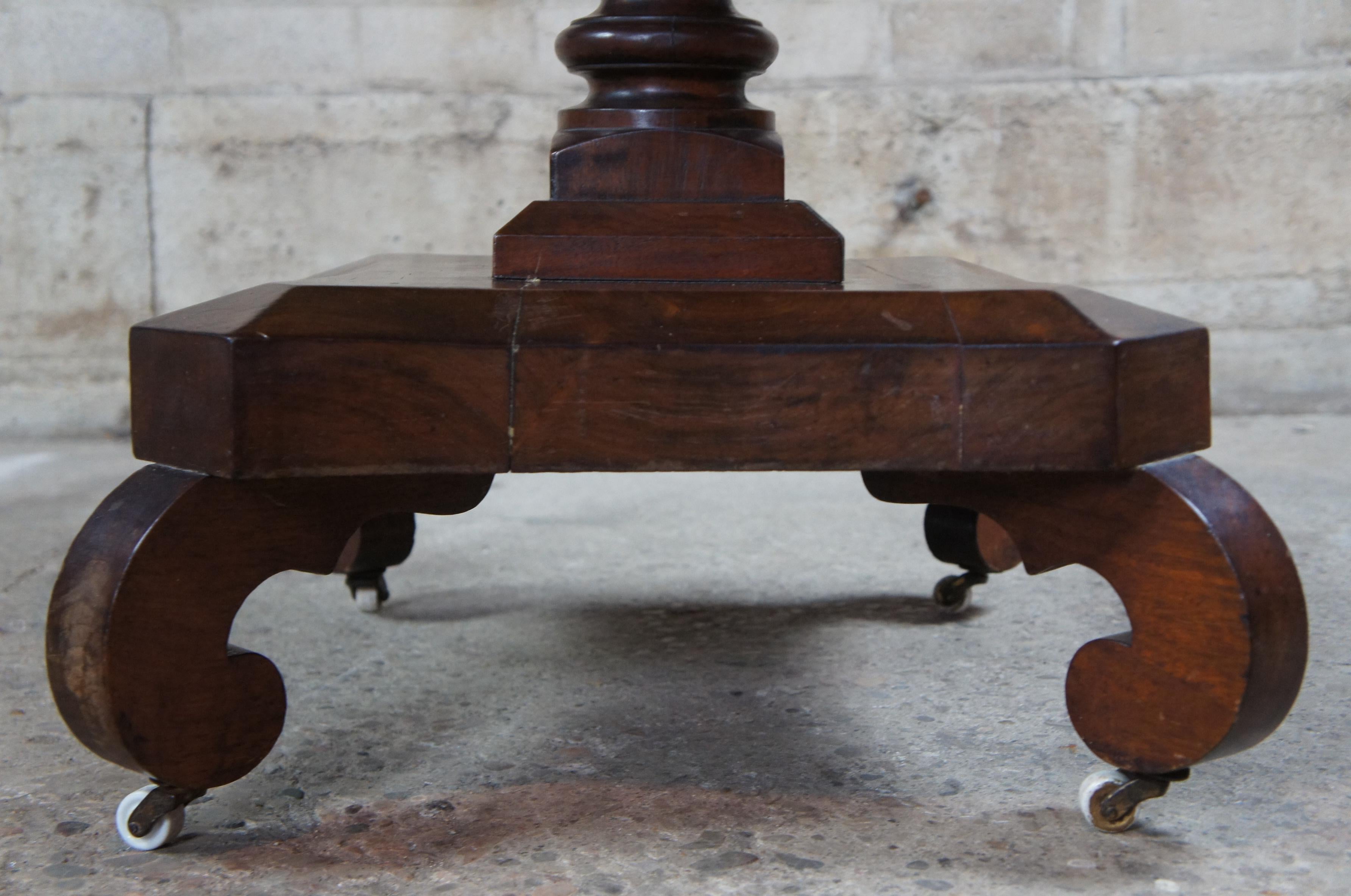 Early 19th Century Antique Regency Solid Mahogany Tilt-Top Round Tea Table 9
