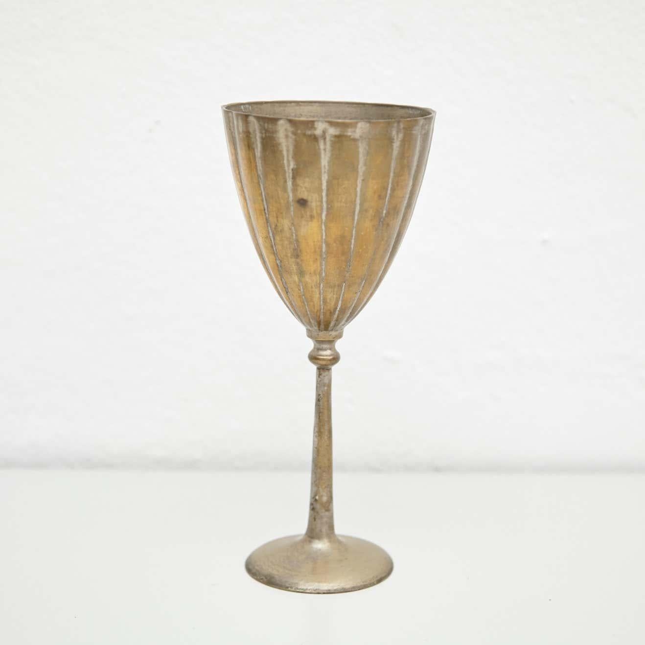 French Early 19th Century Antique Religious Bronze Chalice For Sale