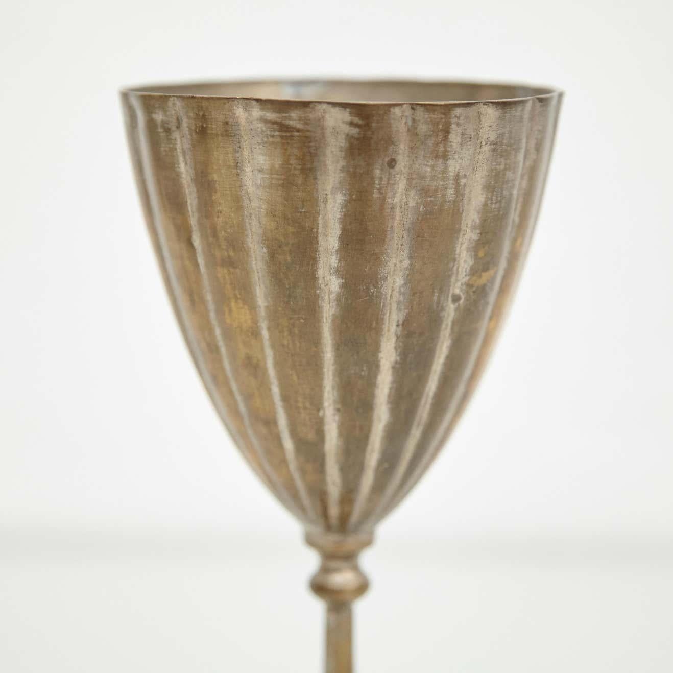 Early 19th Century Antique Religious Bronze Chalice For Sale 4