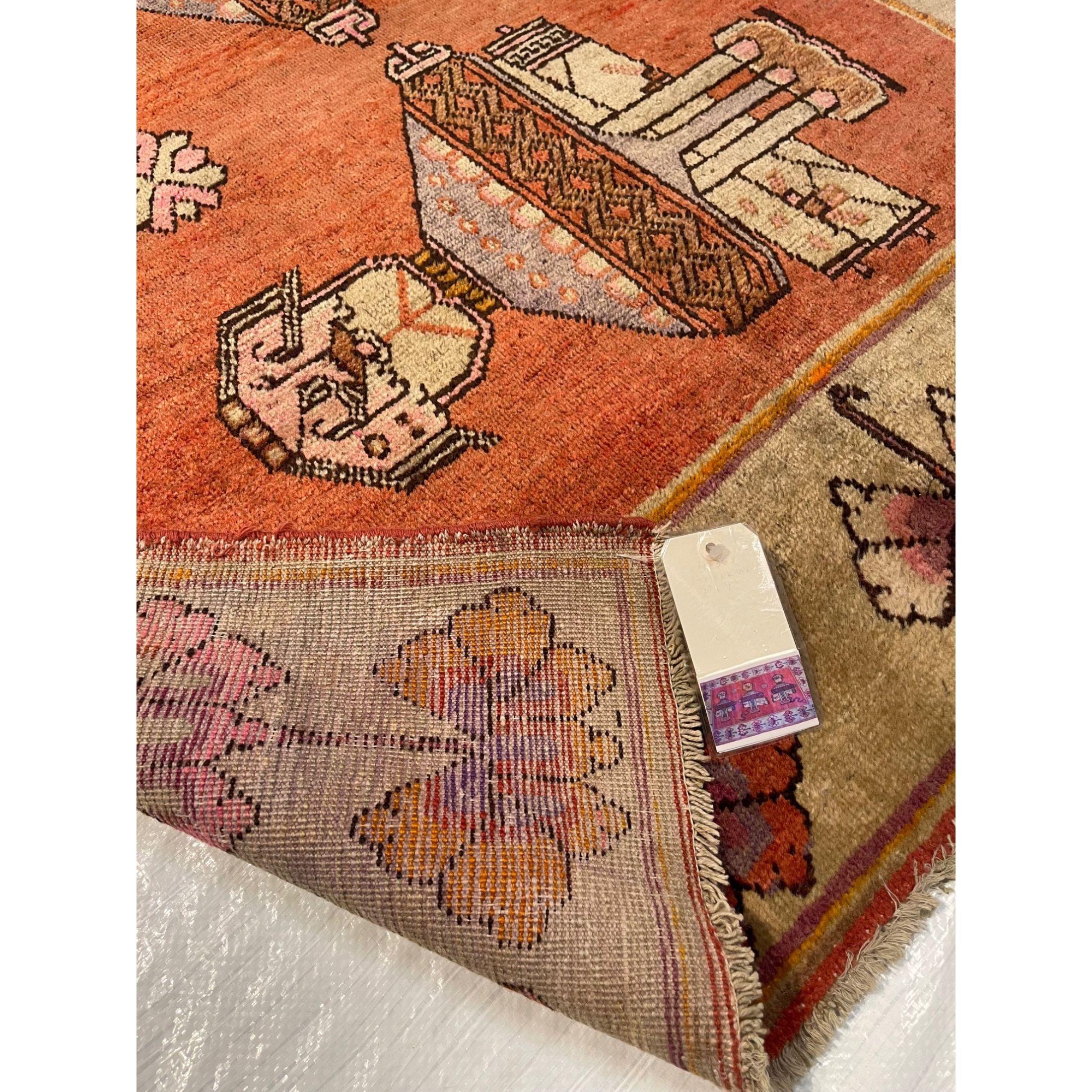 Antiker usbekischer Samarkand-Teppich aus Usbekistan aus dem frühen 19.