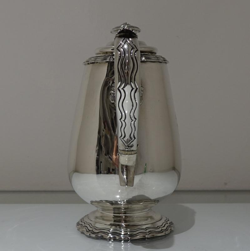 Early 19th Century Antique William IV Sterling Silver Coffee Pot London 1834 Mic For Sale 1