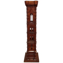 Used Early 19th Century Architects Wood Model of Giotto's Campanile in Florence