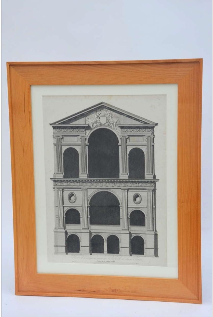 Neoclassical Early 19th Century Architectural Prints by Louis-Pierre Baltard De La Fresque For Sale
