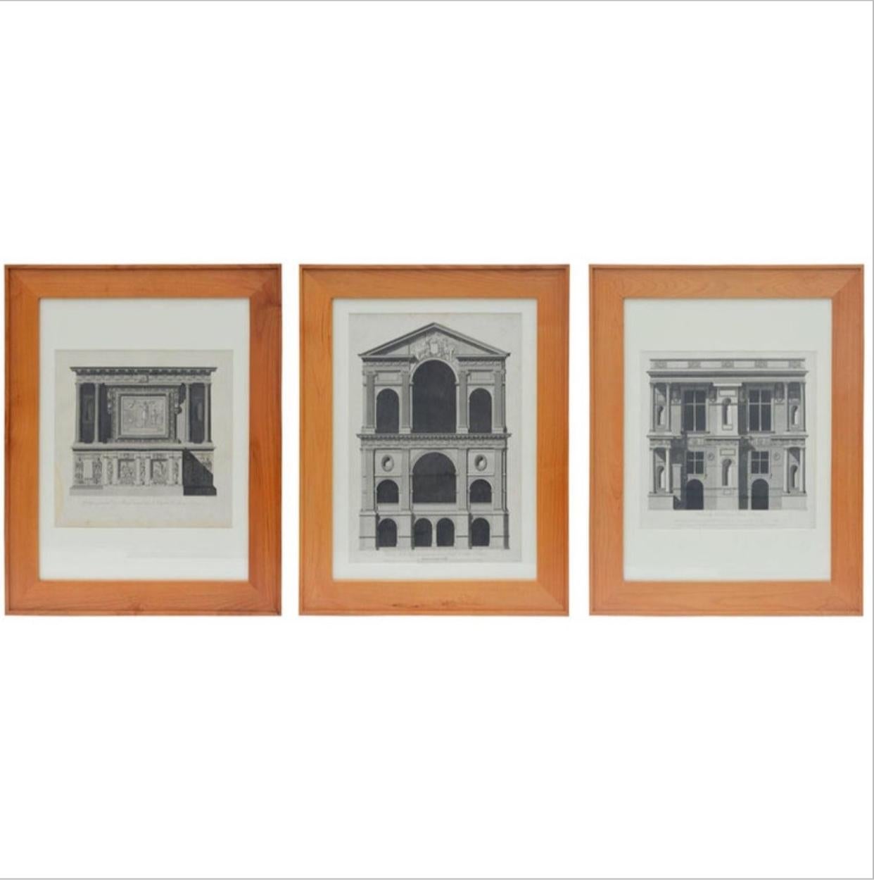 Early 19th Century Architectural Prints by Louis-Pierre Baltard De La Fresque In Excellent Condition For Sale In Los Angeles, CA