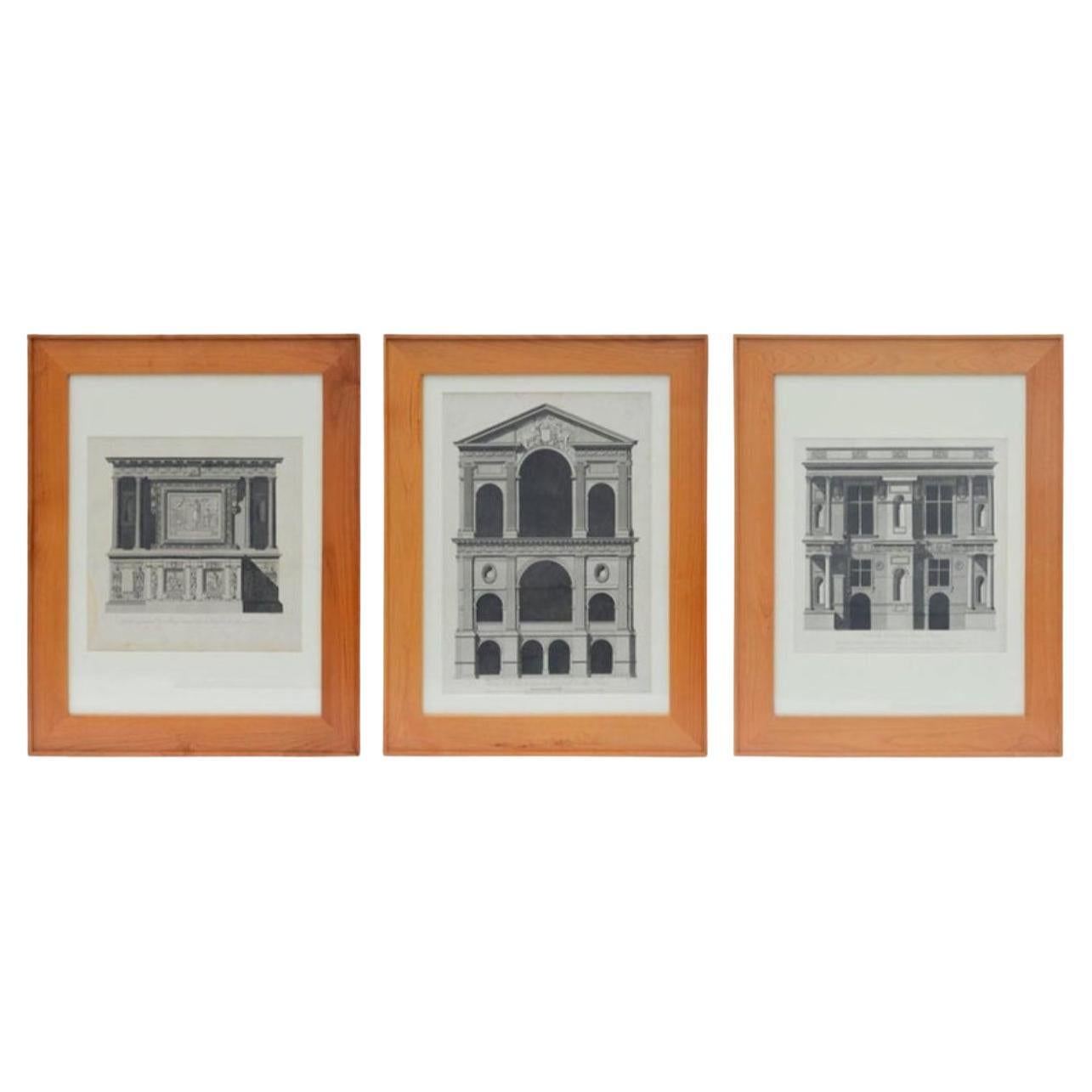 Architektonische Drucke des frühen 19. Jahrhunderts von Louis-Pierre Baltard De La Fresque