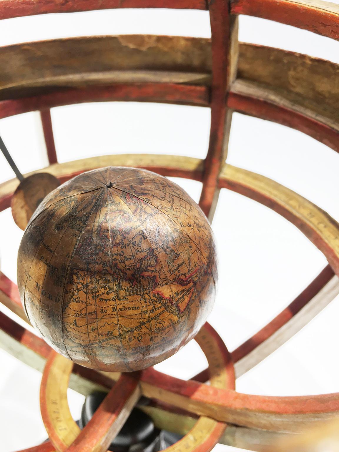 Turned Ptolemaic Armillary Sphere Charles-François Delamarche Paris, 1805-1810 Circa For Sale
