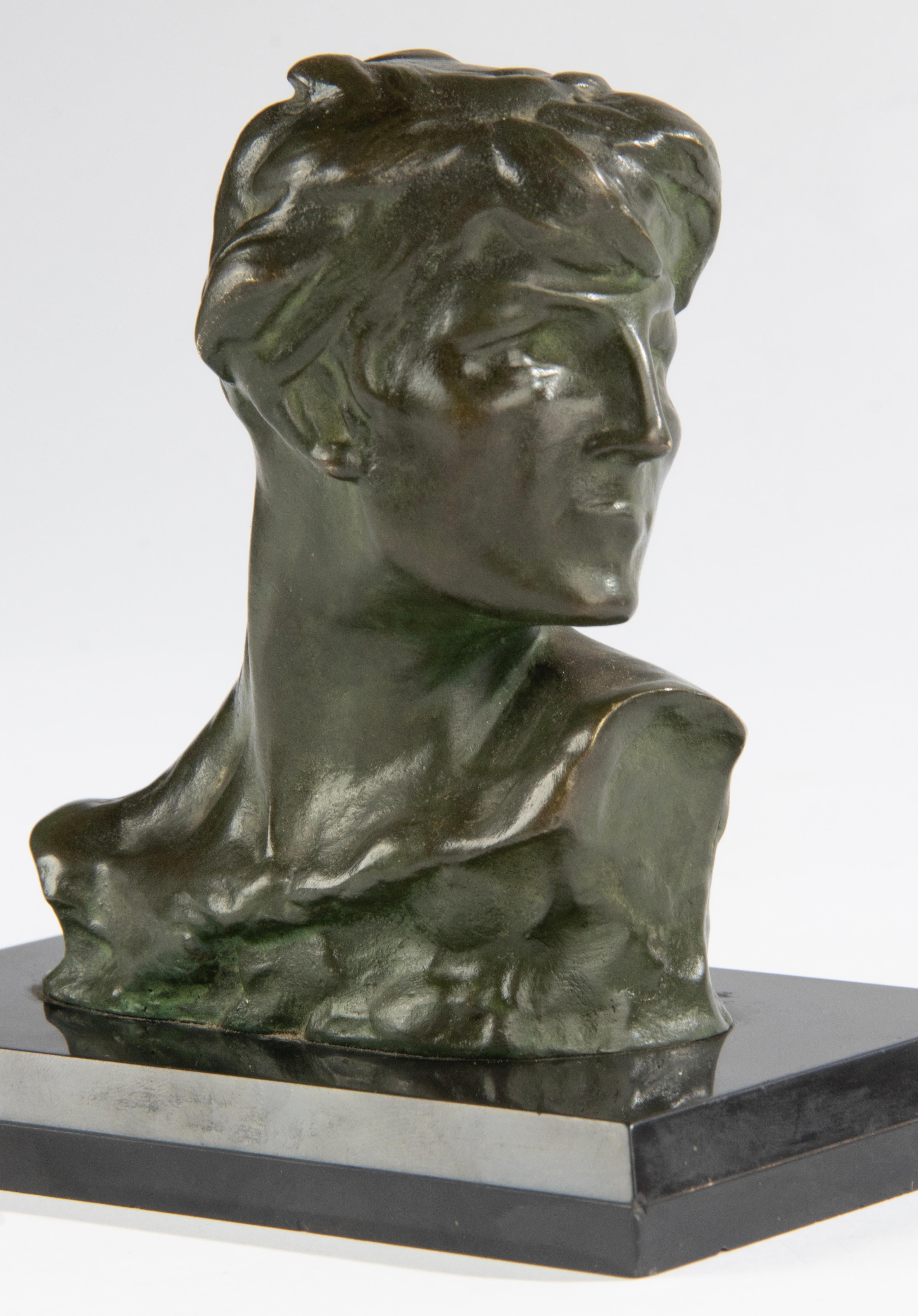 Jugendstil-Bücherstützen aus Bronze – Jacques Marin, frühes 19. Jahrhundert im Angebot 8