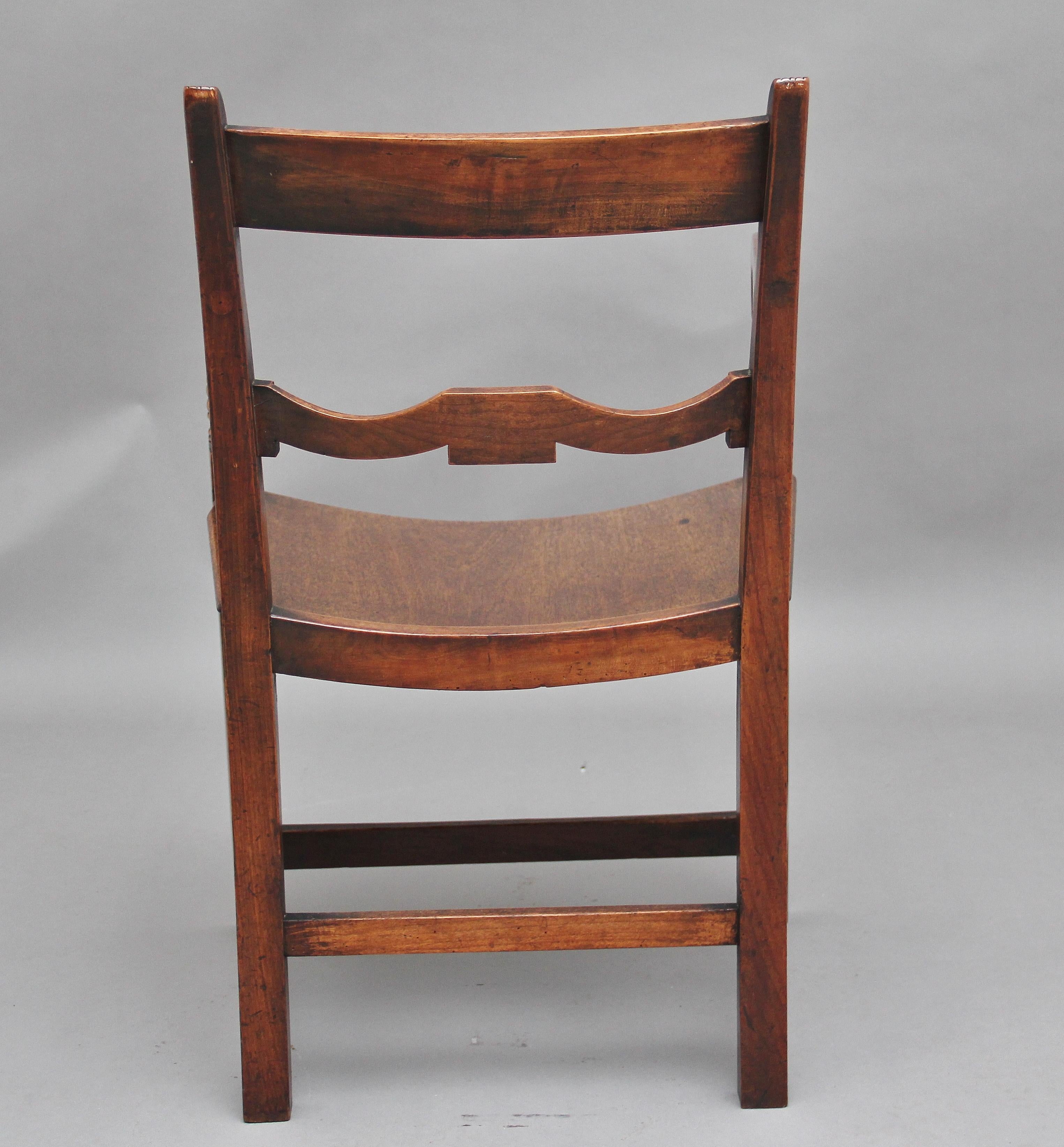 British Early 19th Century Ash and Elm Armchair