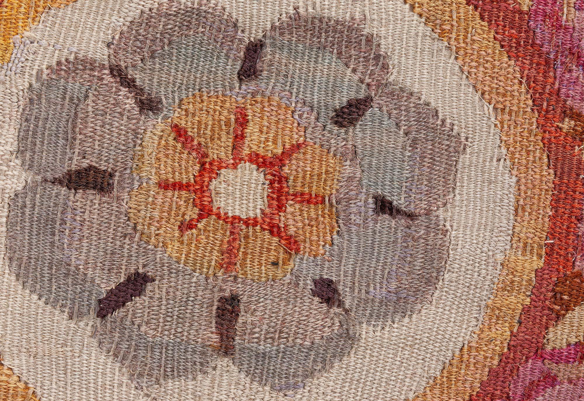 Doris Leslie Blau Early 19th Century Aubusson Brown Handmade Wool Rug In Good Condition For Sale In New York, NY
