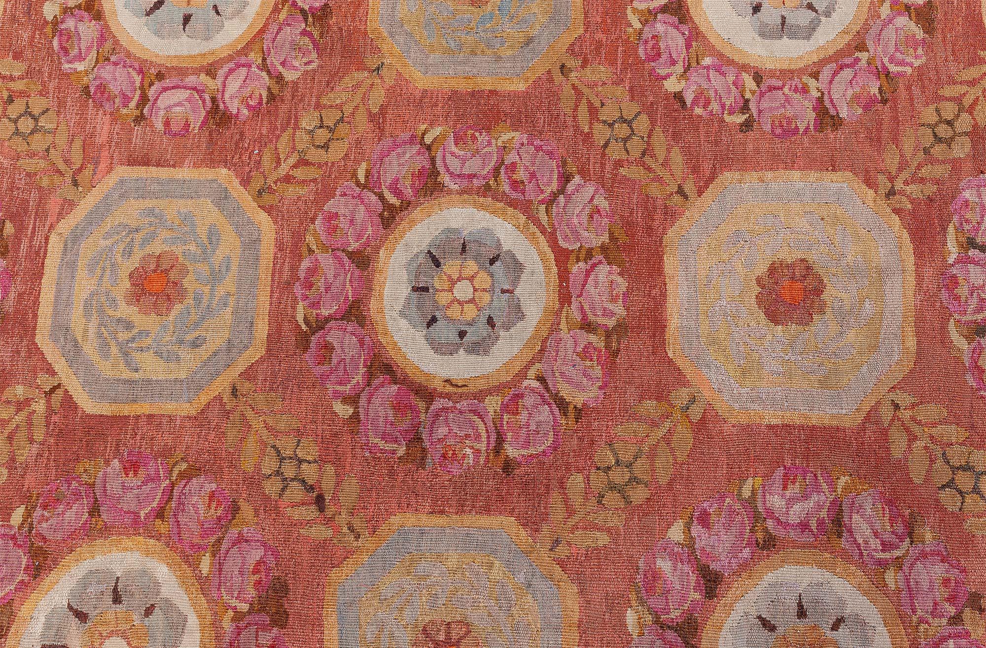 Doris Leslie Blau Early 19th Century Aubusson Brown Handmade Wool Rug For Sale 2